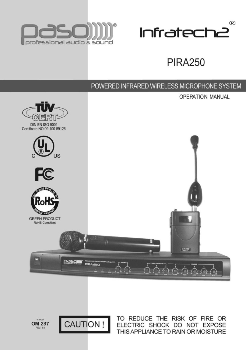 Paso Infratech2 PIRA250 Operation manual
