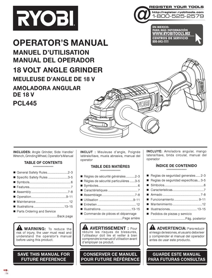 Ryobi PCL445 Operator's manual