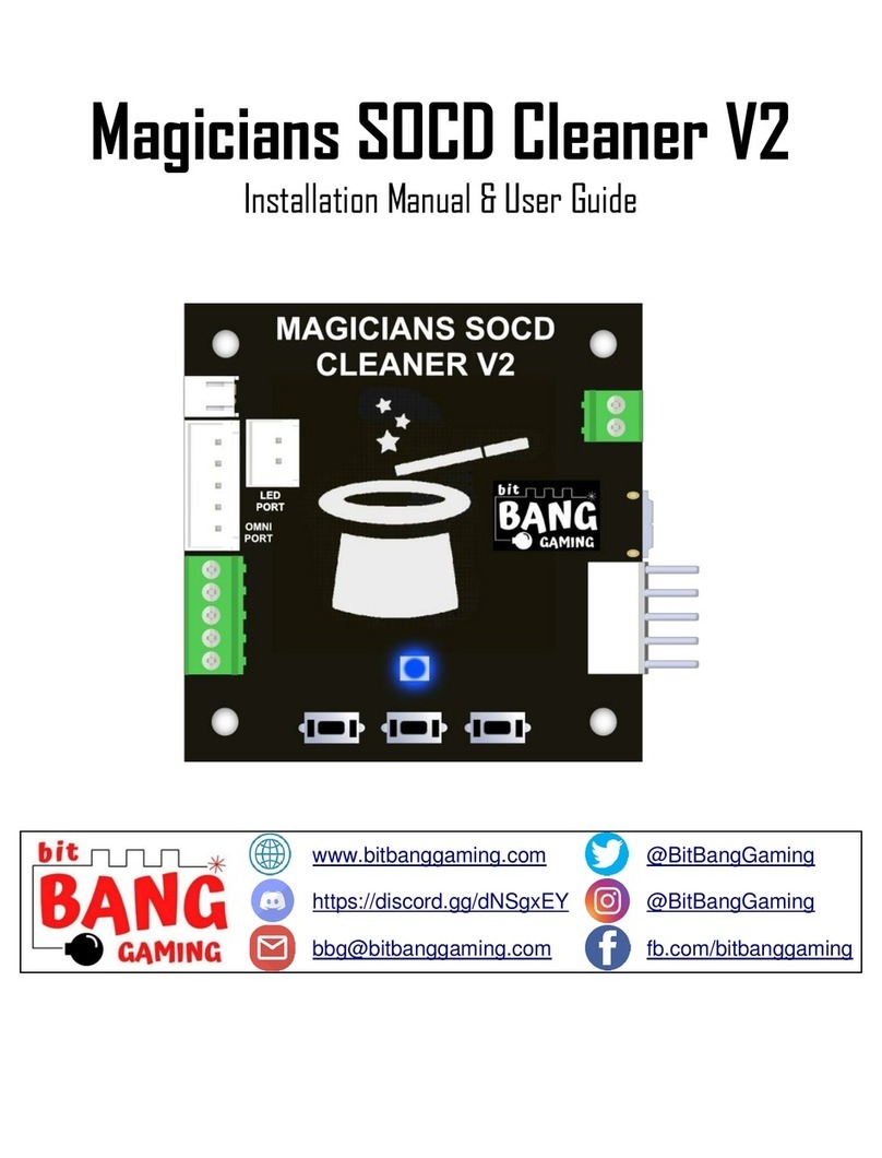 bit BANG GAMING Magicians SOCD Installation manual & users guide