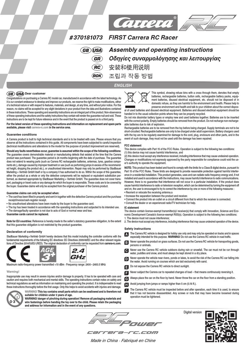 Carrera RC 370181073 User manual