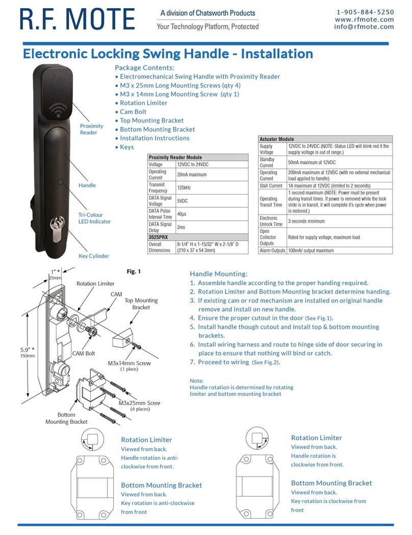 Chatsworth Products R.F. Mote Electronic Locking Swing Handle Installation Chatsworth Products R.F. Mote Electronic Locking Swing Handle Installation