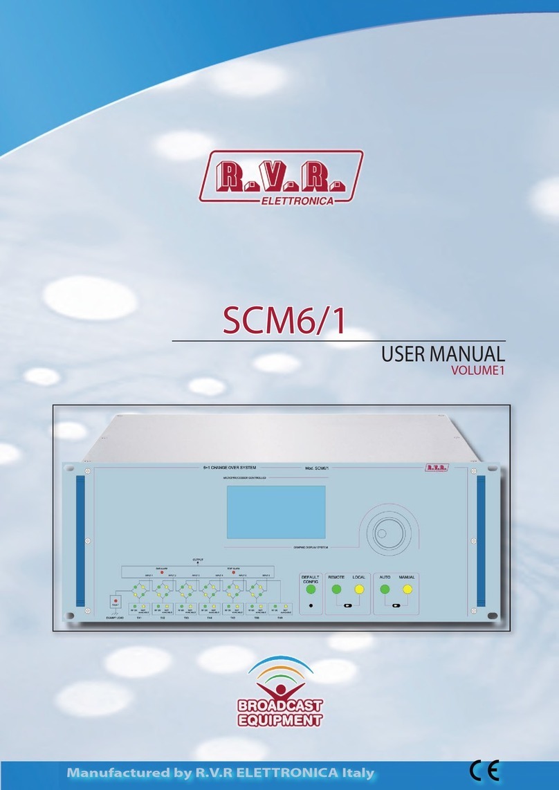 R.V.R. Elettronica SCM6/1 user manual