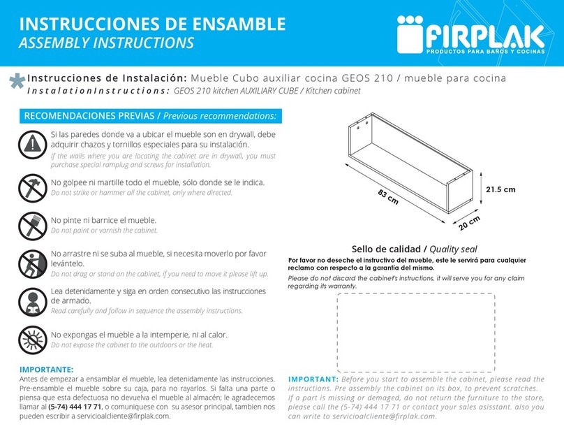 firplak GEOS 210 Assembly instructions