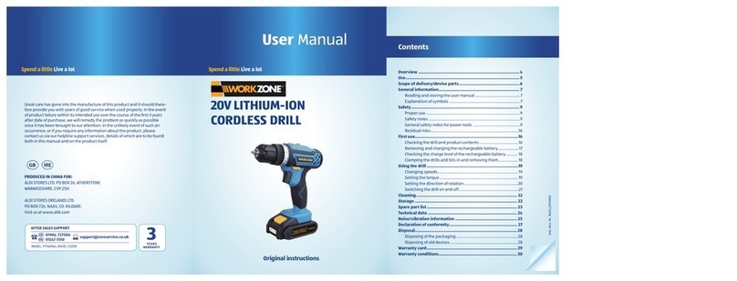 Workzone PT160104 user manual