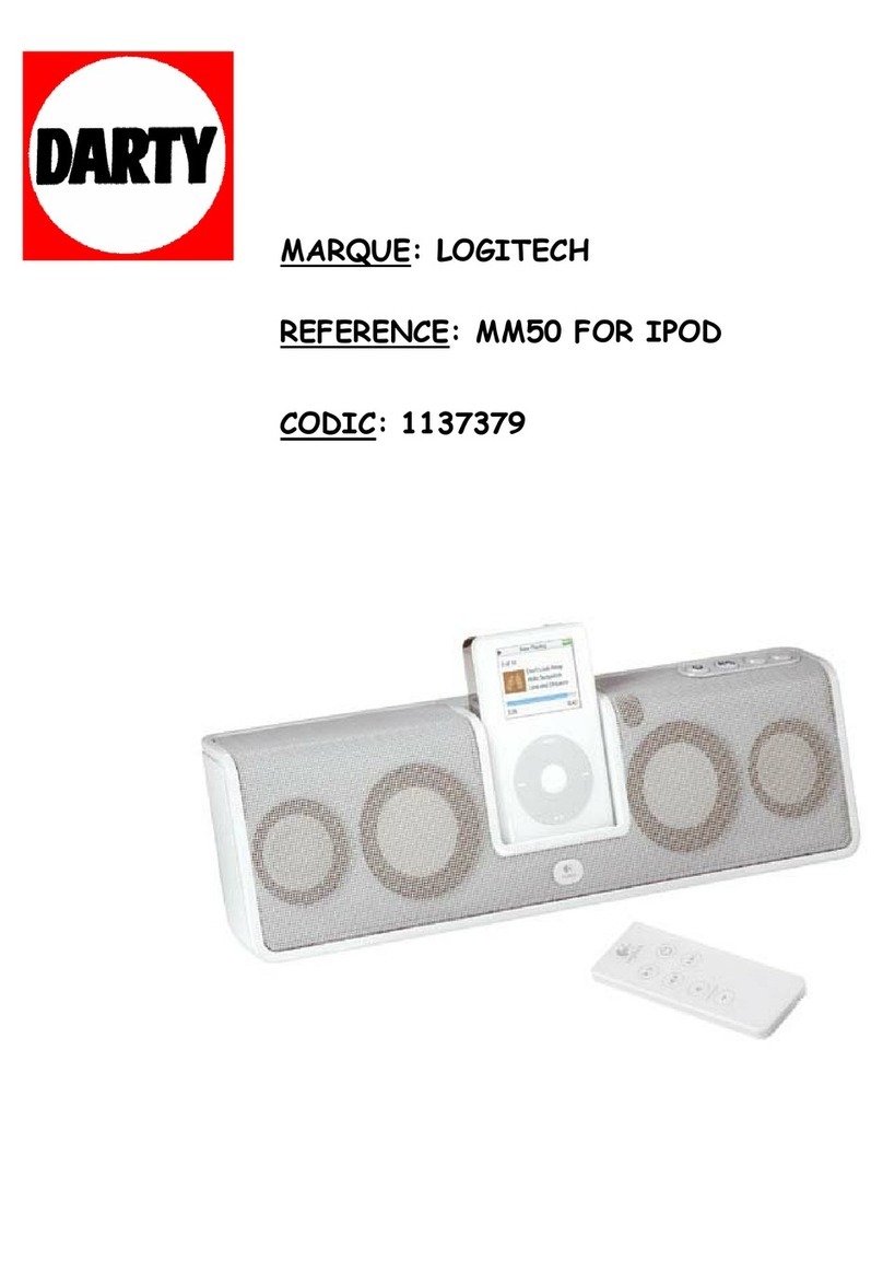 Logitech MM50 FOR IPOD User manual Logitech MM50 FOR IPOD User manual