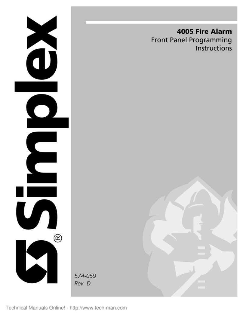 Simplex LifeAlarm 4005 Series Installation manual