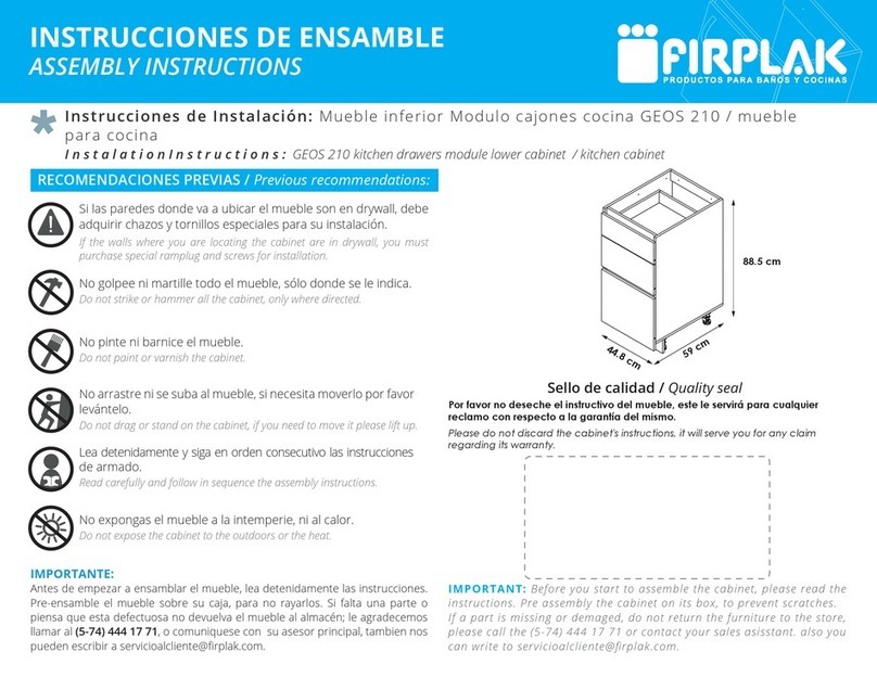 firplak GEOS 210 Assembly instructions