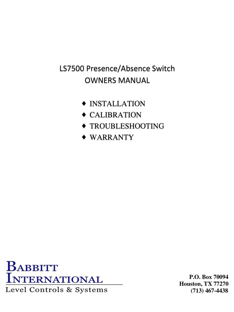 BABBITT LS7500 owner's manual