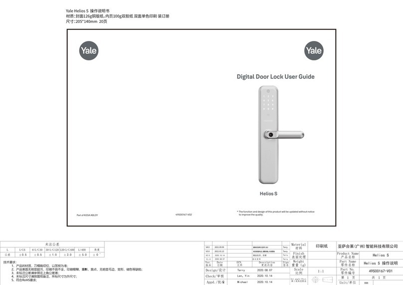 Yale Helios S User manual