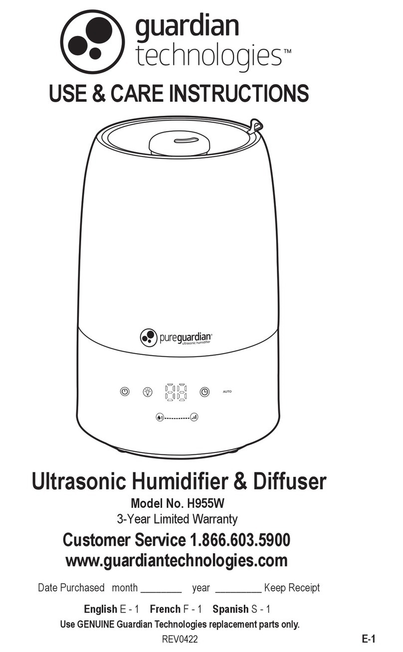 Guardian H955W Quick reference guide