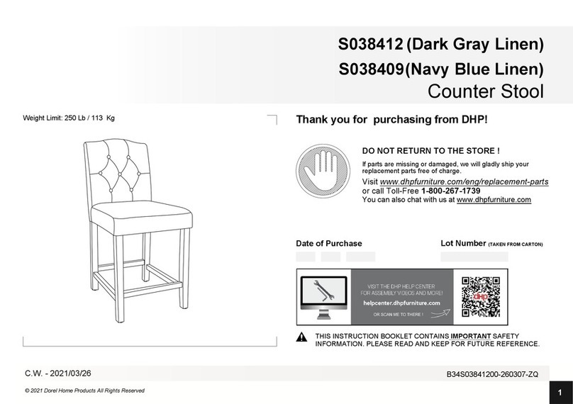 Dorel Home Products S038412 manual