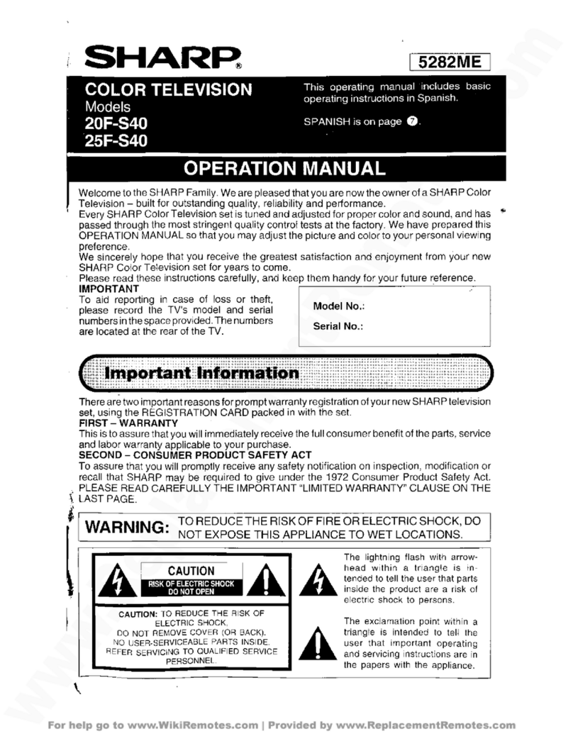 Sharp 20F-S40 User manual Sharp 20F-S40 User manual