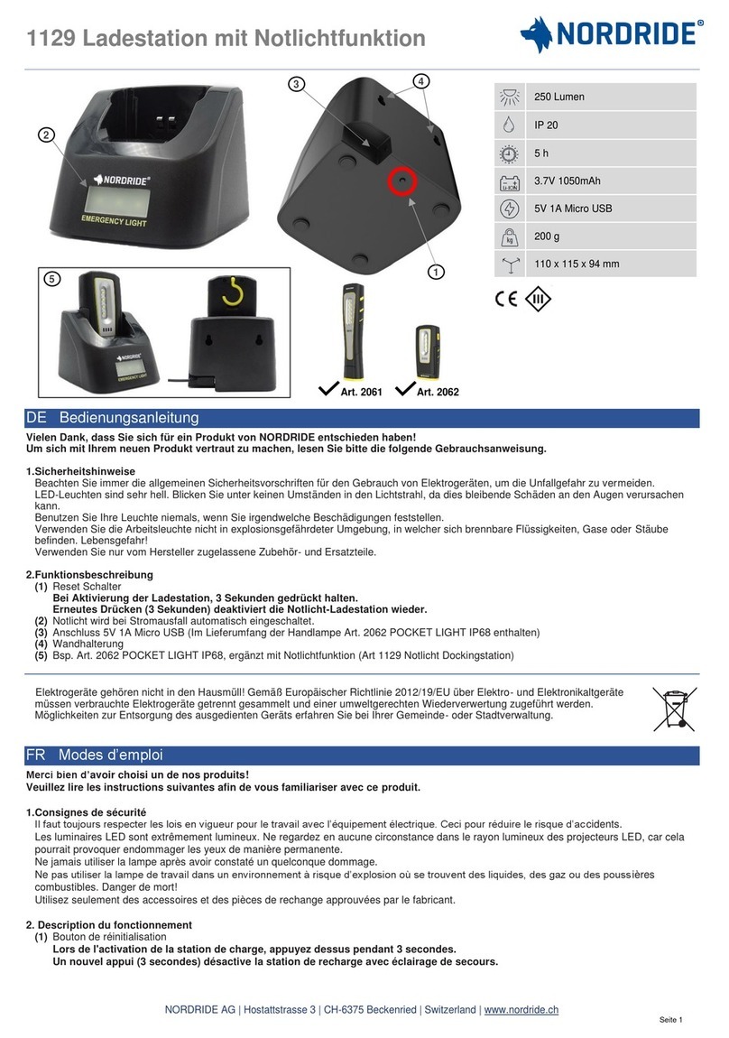 NORDRIDE 1129 operating instructions