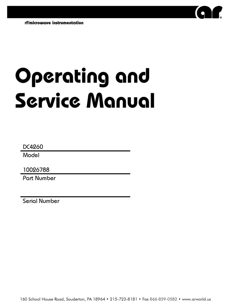AR DC4260 Operating and service manual
