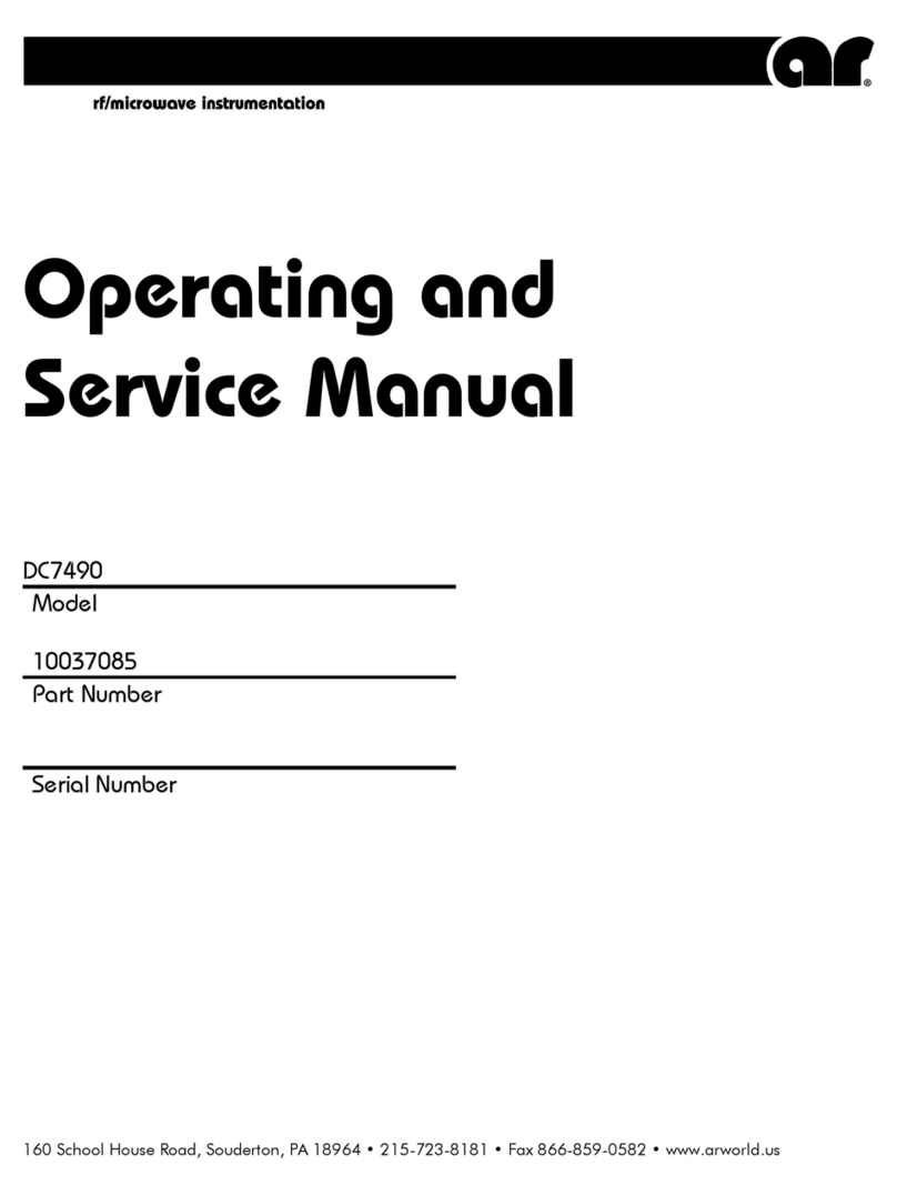 AR DC7490 Operating and service manual