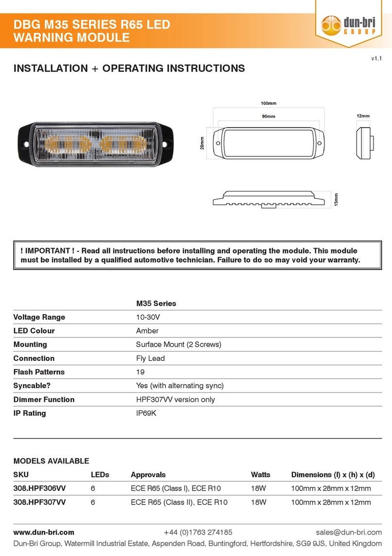 dun-bri GROUP DBG M35 Series Installation & operating instructions