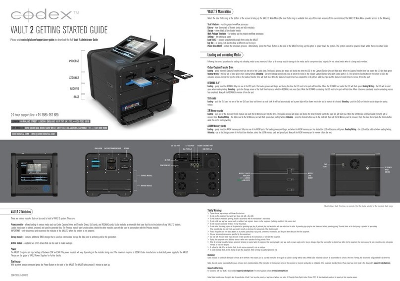 Codex VAULT 2 User manual