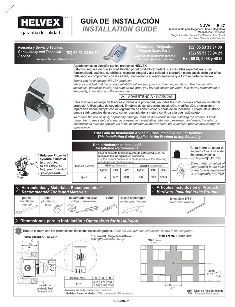 Helvex NUVA E-47 installation guide