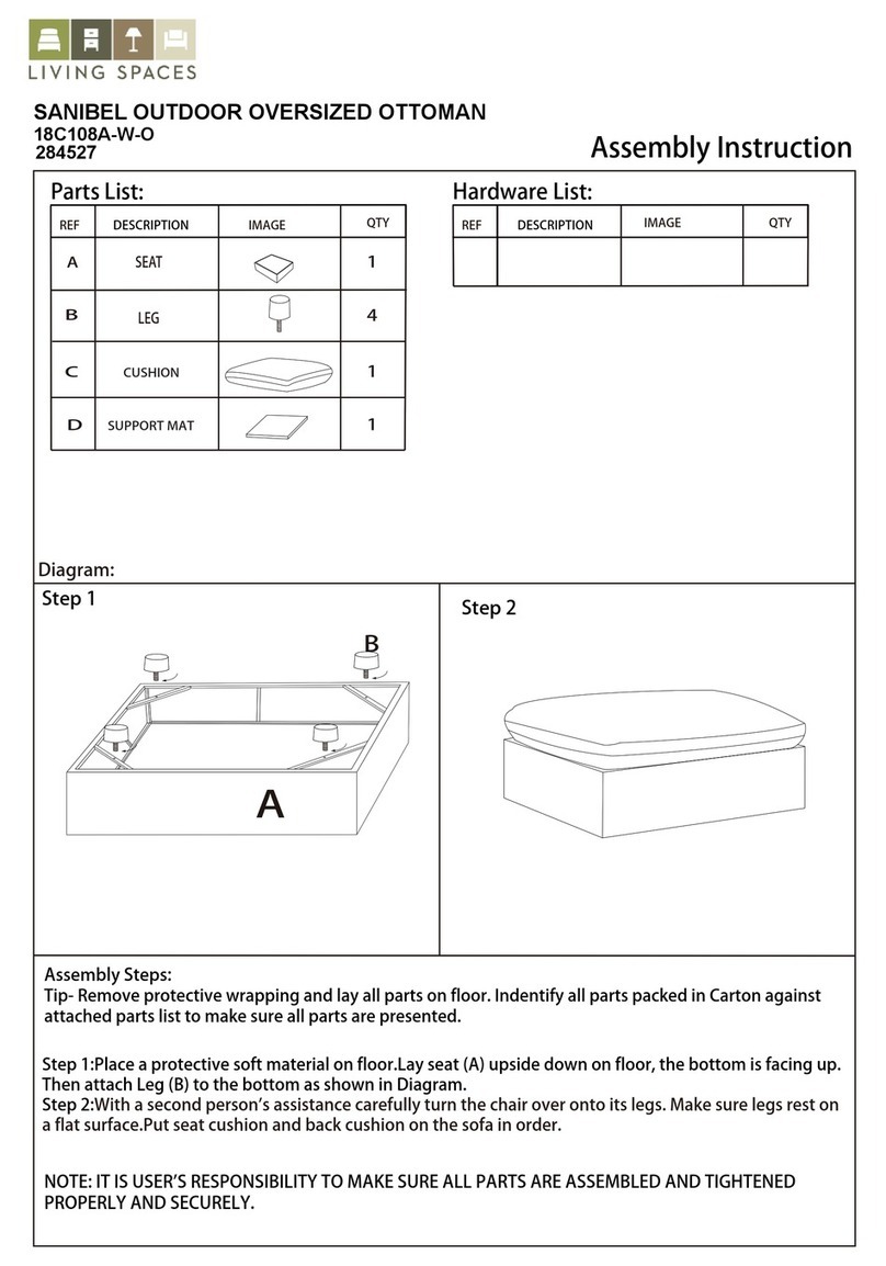 Living Spaces SANIBEL 18C108A-W-O User manual