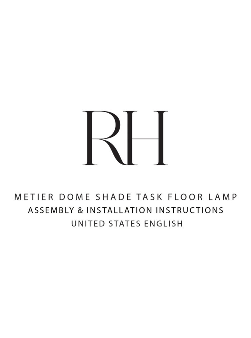 RH METIER DOME SHADE TASK User manual