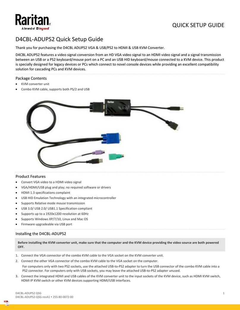 LEGRAND Raritan D4CBL-ADUPS2 User manual