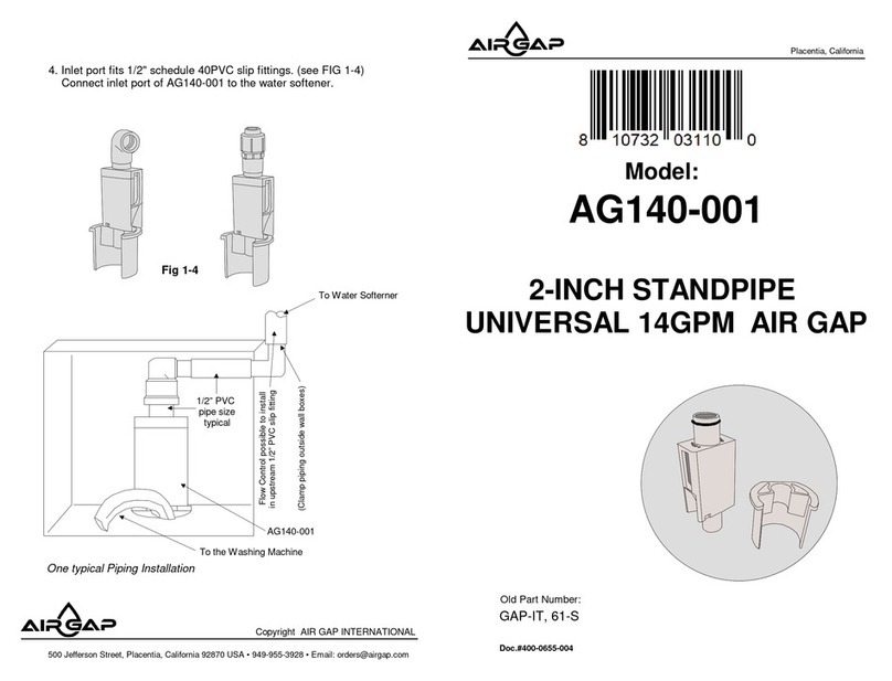 AIR GAP AG140-001 Installation procedures