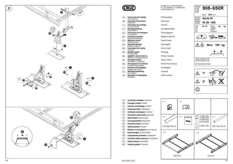 Cruz W Series Assembly instructions