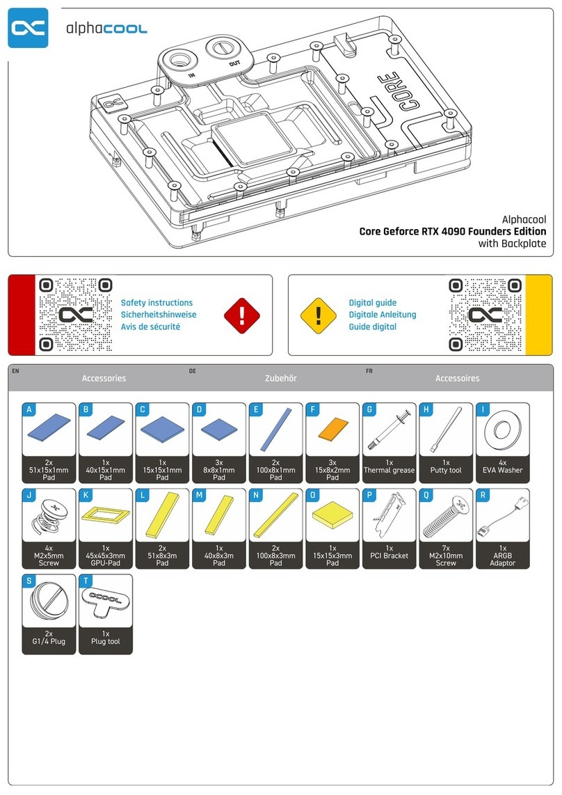 Alphacool Core Geforce RTX 4090 Founders Edition User manual