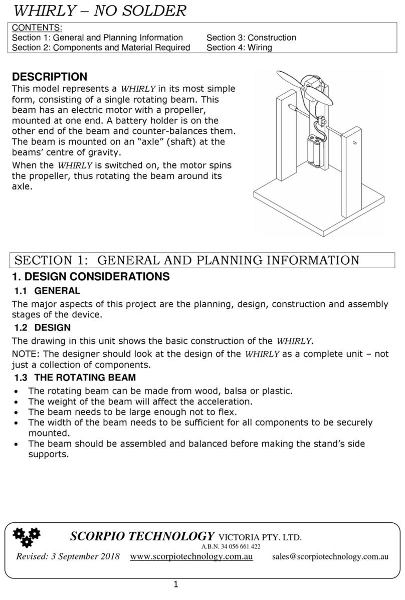 SCORPIO TECHNOLOGY WHIRLY NO SOLDER quick start guide