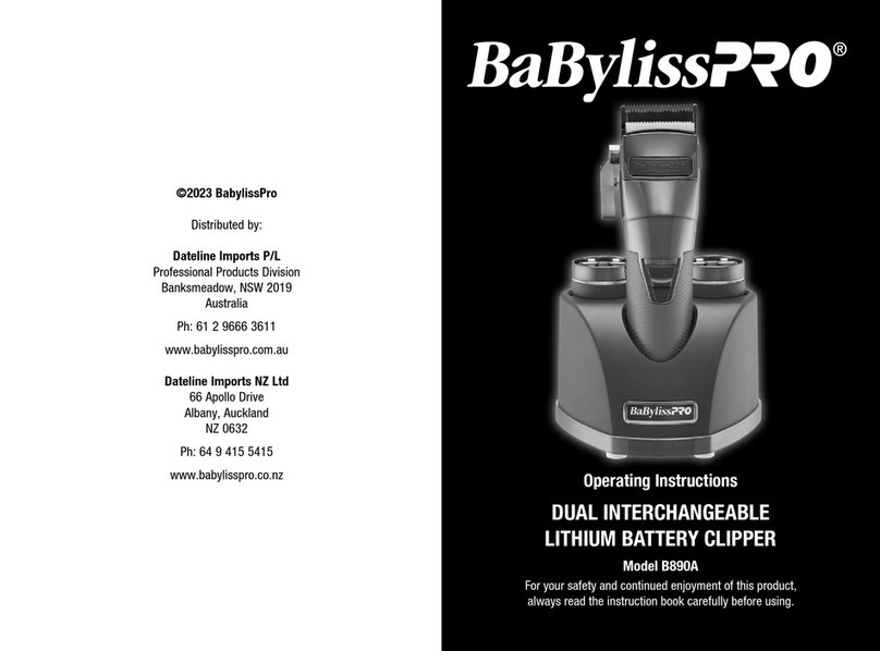 BaByliss PRO B890A operating instructions