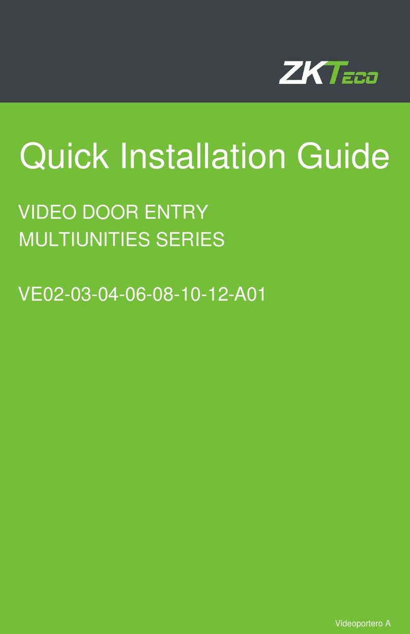 ZKTeco MULTIUNITIES VE02-03-04-06-08-10-12-A01 User manual
