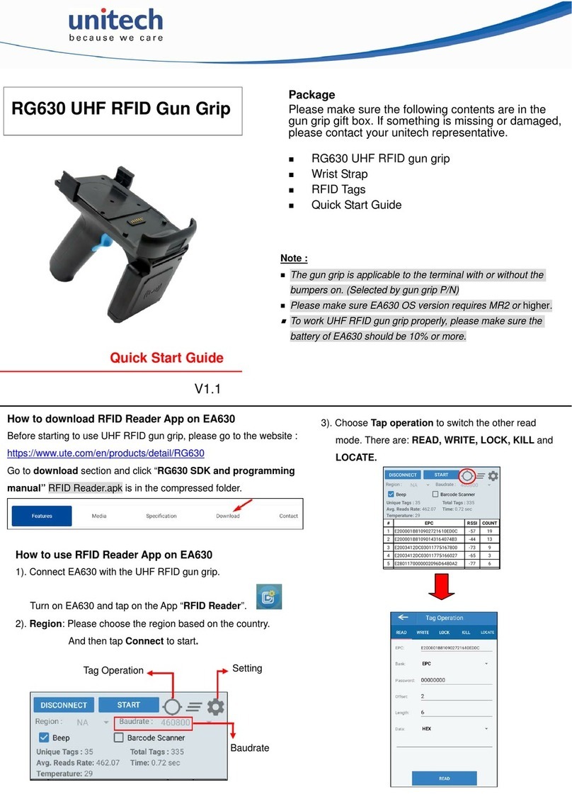 Unitech RG630 quick start guide