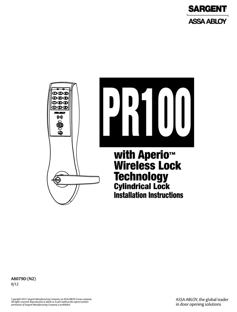 Sargent ASSA ABLOY PR100 User manual