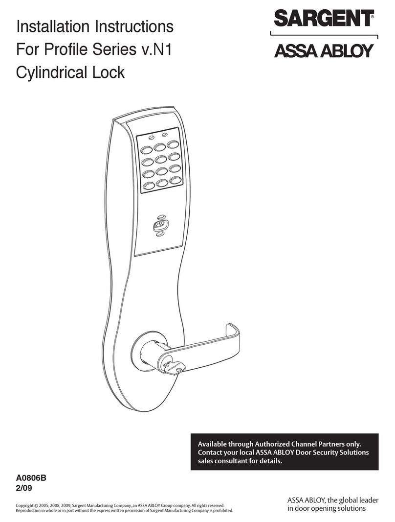 Sargent ASSA ABLOY Profile Series User manual