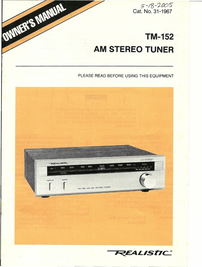 Realistic TM-152 owner's manual