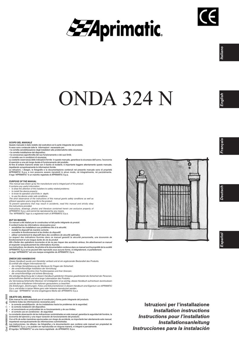 Aprimatic ONDA 324 N User manual