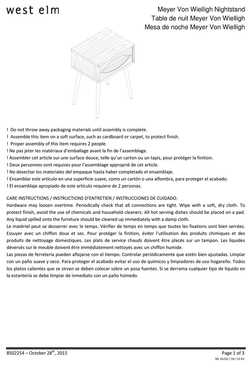 West Elm Meyer Von Wielligh Nightstand manual West Elm Meyer Von Wielligh Nightstand manual
