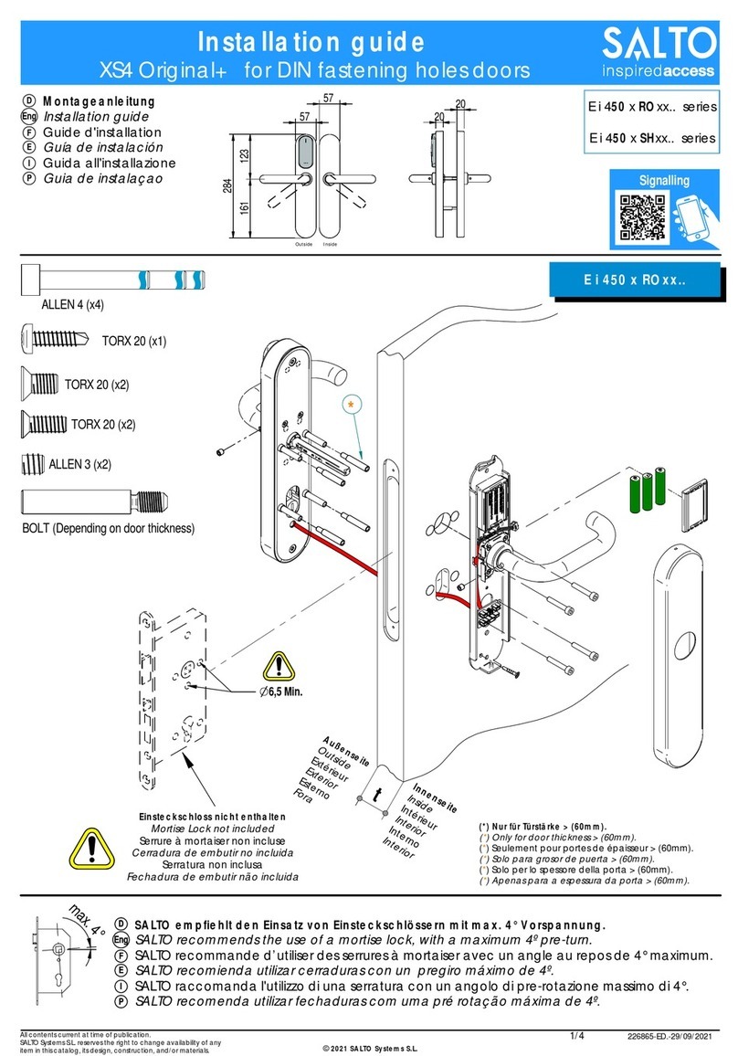 Salto XS4 Original+ E i 450 RO Series installation guide