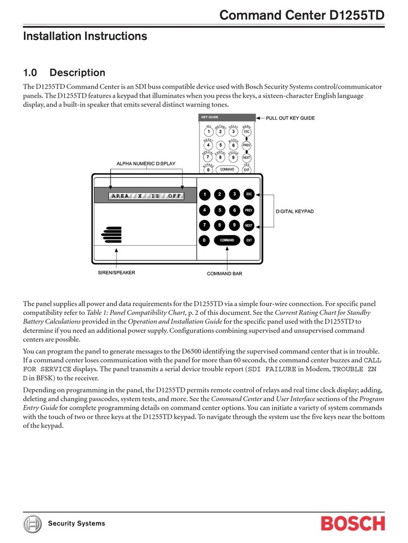 Bosch D1255TD User manual
