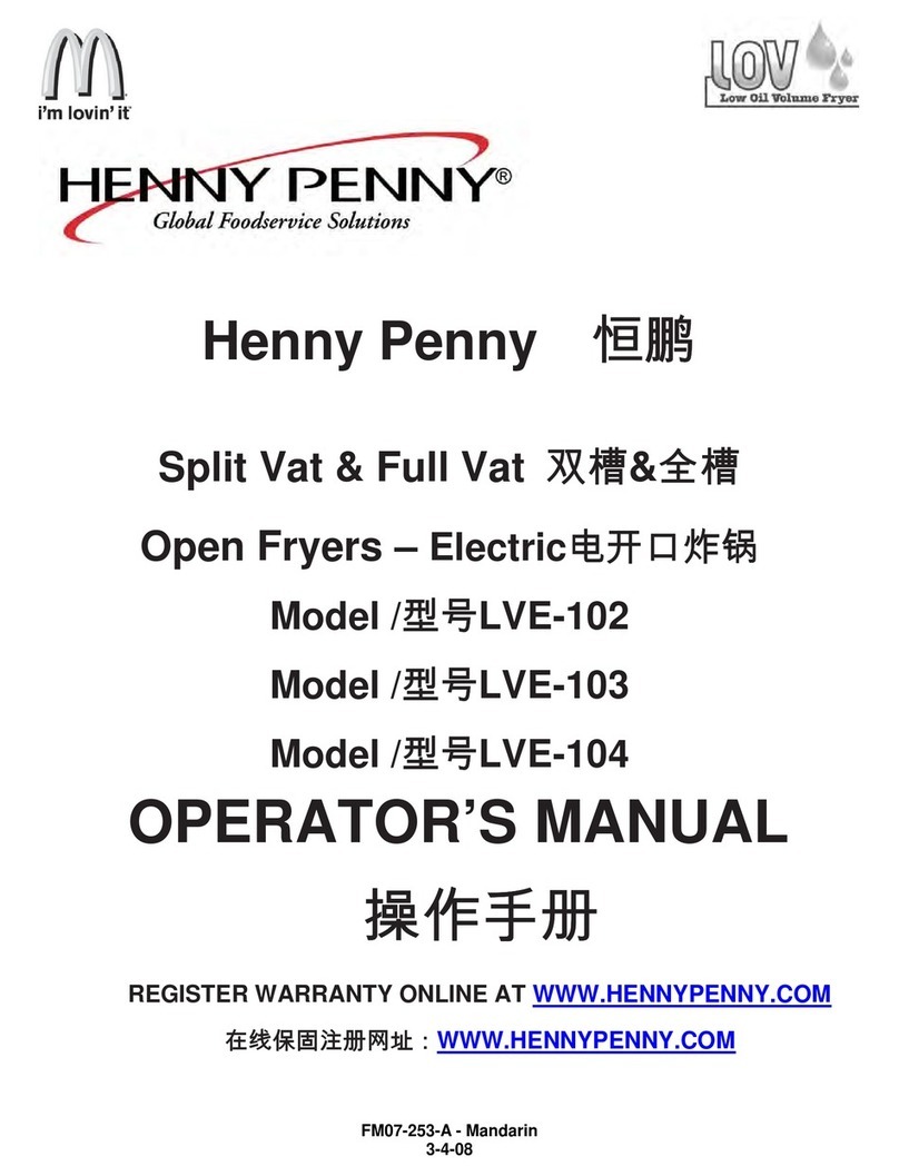 Henny Penny LOV LVE-102 User manual