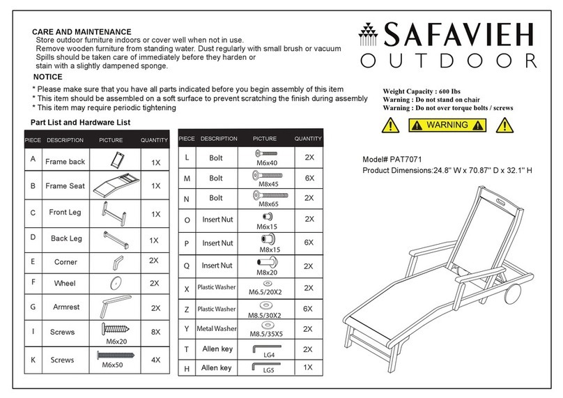 Safavieh Outdoor Kamson PAT7071 manual