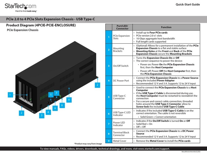 StarTech.com 4PCIE-PCIE-ENCLOSURE User manual StarTech.com 4PCIE-PCIE-ENCLOSURE User manual