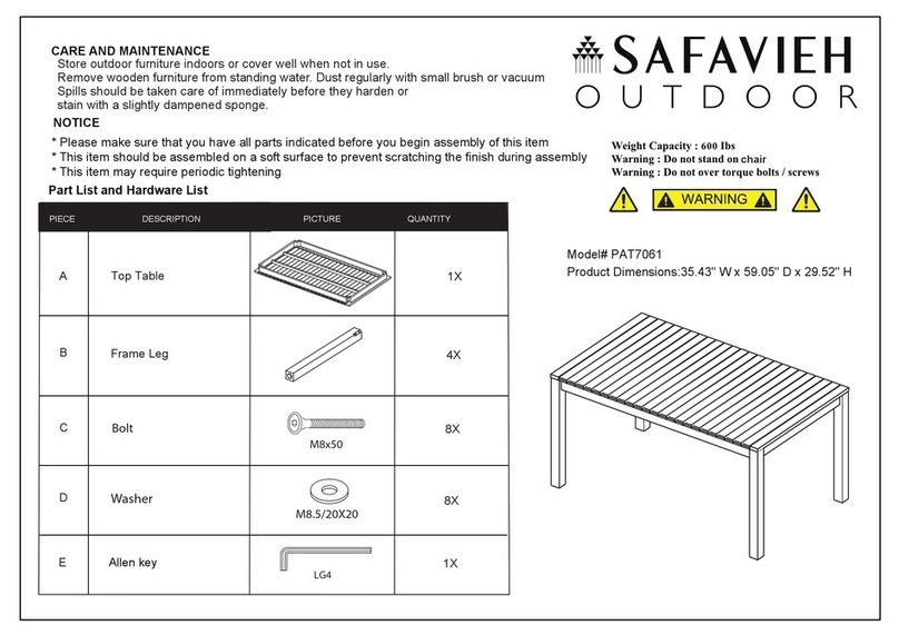 Safavieh Outdoor Dores PAT7061 manual