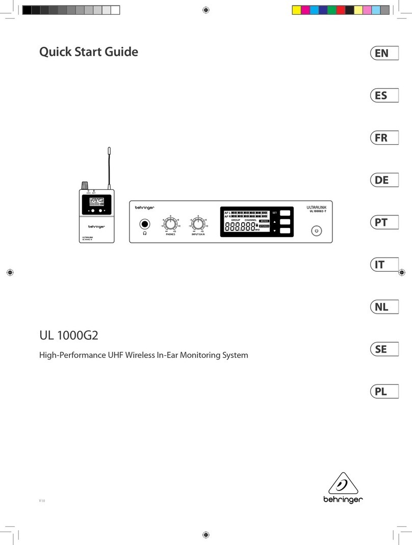 Behringer UL 1000G2 quick start guide