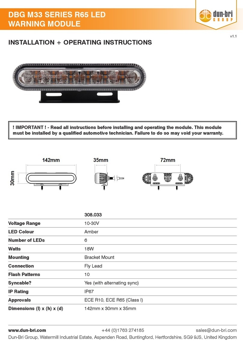dun-bri GROUP DBG M33 Series Installation & operating instructions