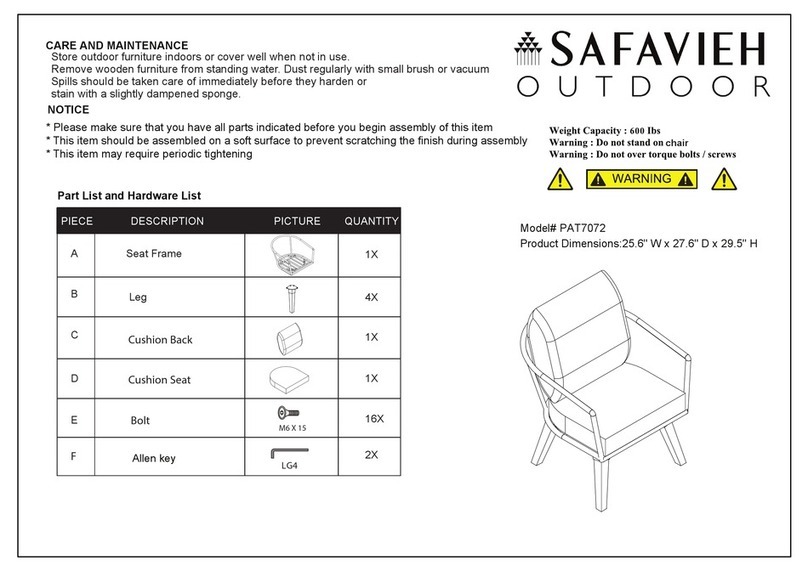 Safavieh Outdoor PAT7072 manual Safavieh Outdoor PAT7072 manual