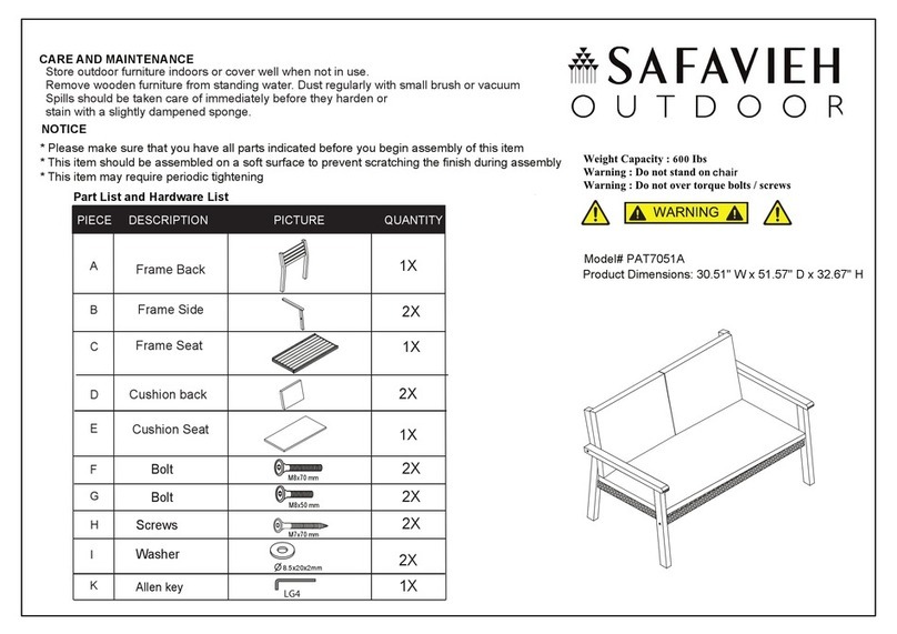 Safavieh Outdoor PAT7051A manual