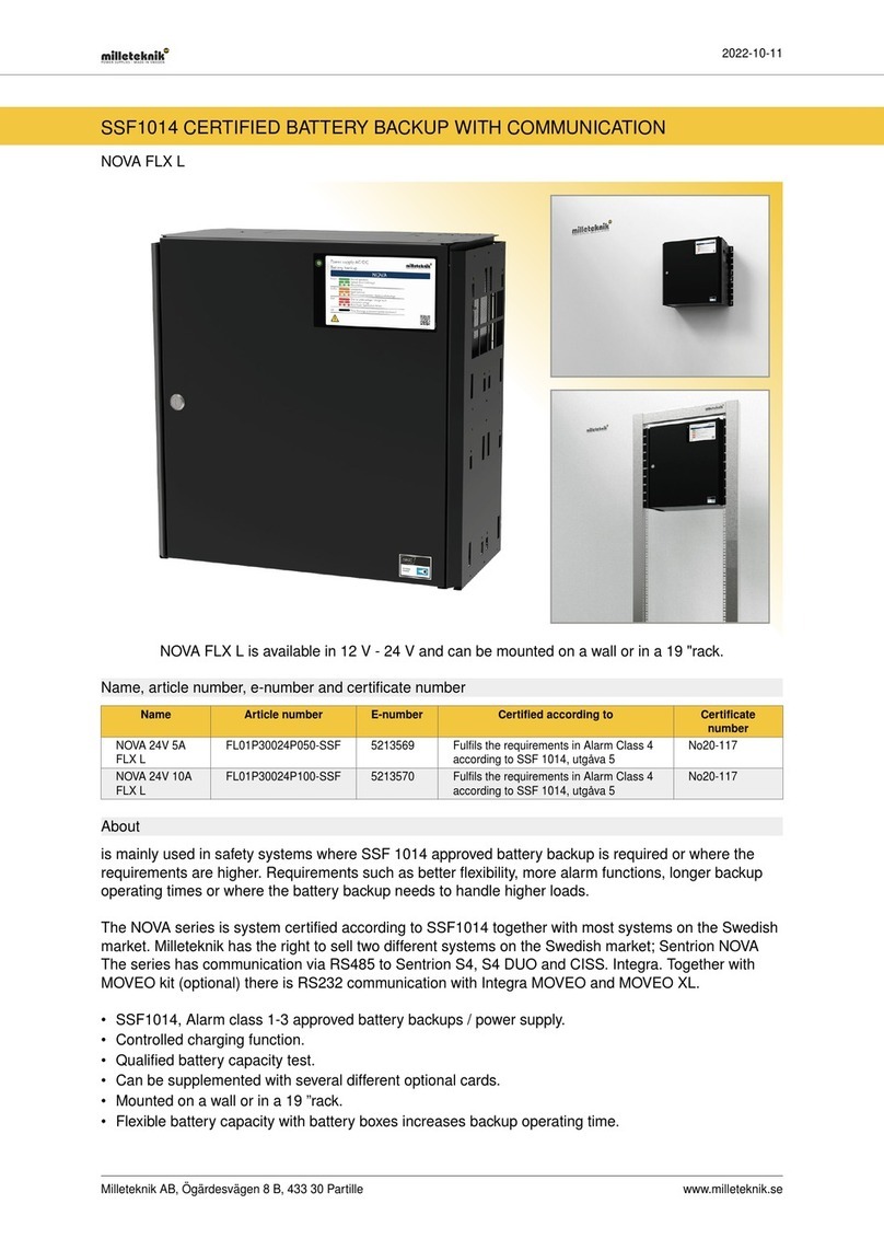 milleteknik NOVA 24V 5A FLX S manual