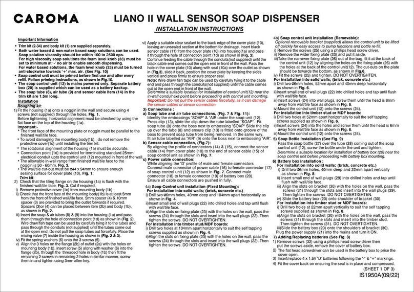 Caroma LIANO II installation instructions
