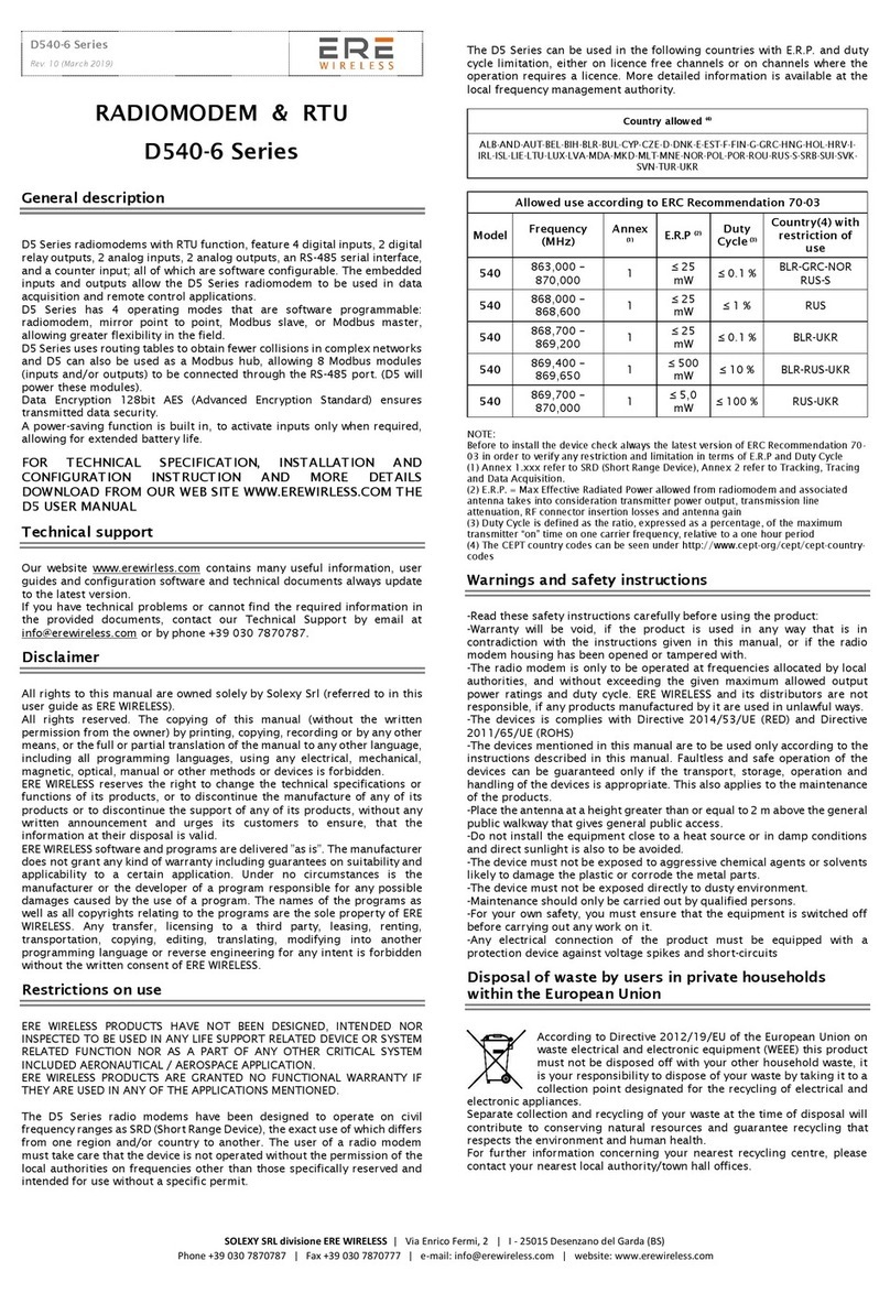 ERE Wireless D540-6 Series User manual